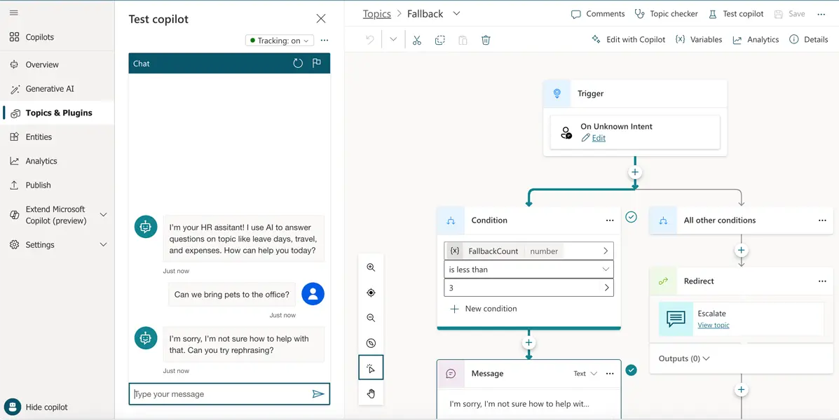 Building a Bot in Copilot Studio